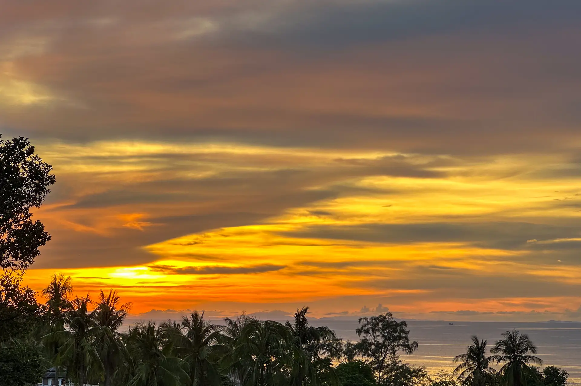 Atardecer sobre el mar, Koh Tao